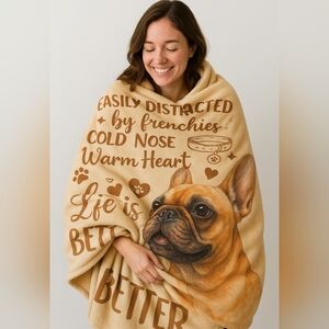 FRENCHIE WRAP/THROW BLANKET